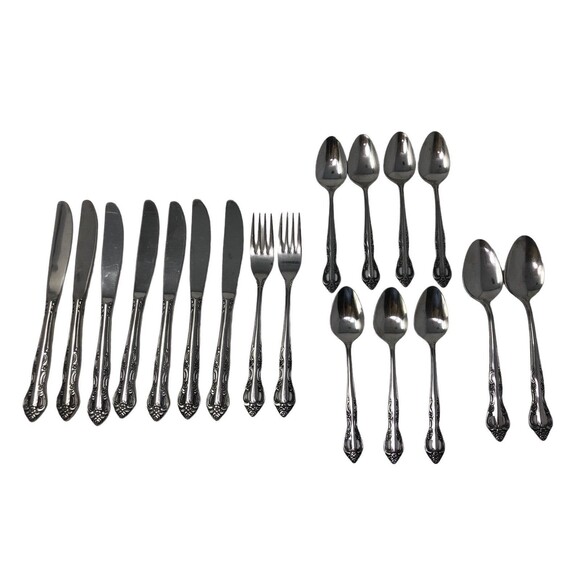 18 Pcs United Silver Co Acadia Stainless Flatware Replacement Forks Spoons Knive - Picture 1 of 9